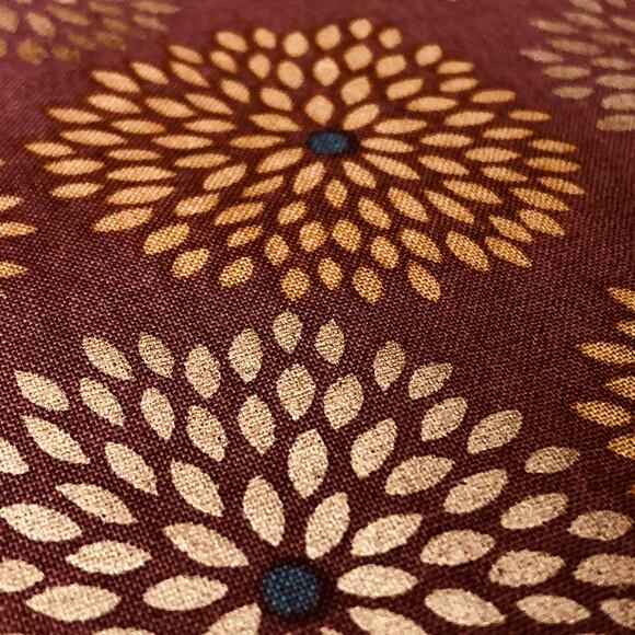 Marsala Metallic Copper Flower Burst, Emma & Mila by Camelot Collection 1.5 yard - Picture 7 of 9